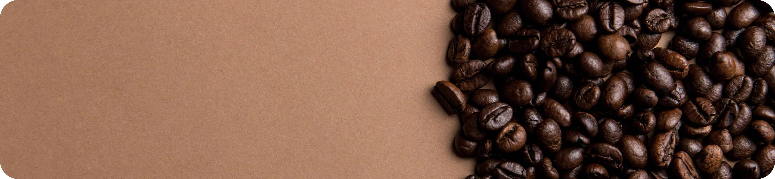 Coffee beans on a beige background