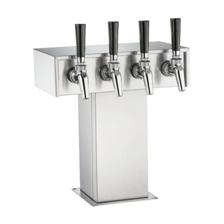 TEE TOWER, 4-FAUCET GLYCOL (S/S EXTERIOR) PERLICK