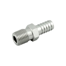 HOSE BARB ADAPTER, 1/4"B x 1/8"MPT (S/S)