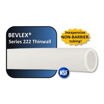 BEVLEX-THINWALL POLY #222, 1/4"ID x 3/8"OD (TRANS WHITE) 500' ROLL