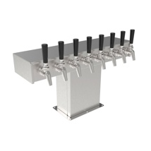 TEE TOWER-WIDE BASE, 8-FAUCET GLYCOL (S/S EXTERIOR) PERLICK