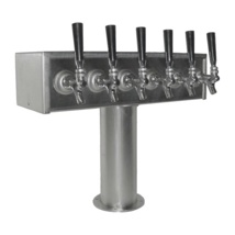 "T" TOWER, 3"-DIA. 6-FCT GLYCOL (S/S-W/CHROME ACCESSORIES)