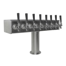 "T" TOWER, 3"-DIA. 8-FCT GLYCOL (S/S-W/CHROME ACCESSORIES)