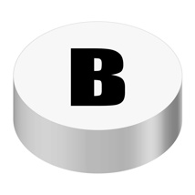 ID CAP-ROUND, WHITE/BLACK (B)
