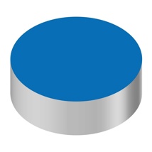 ID CAP-ROUND, BLUE/NO TEXT (BLANK)