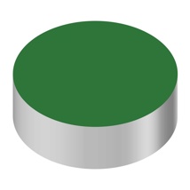 ID CAP-ROUND, GREEN/NO TEXT (BLANK)