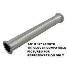 EXTENSION TUBE-TRI CLVR COMP (3"CAPS x 12"L) 304 S/S